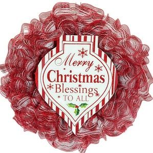🎄SOLD🎀Merry Christmas Blessings Wreath🎄
